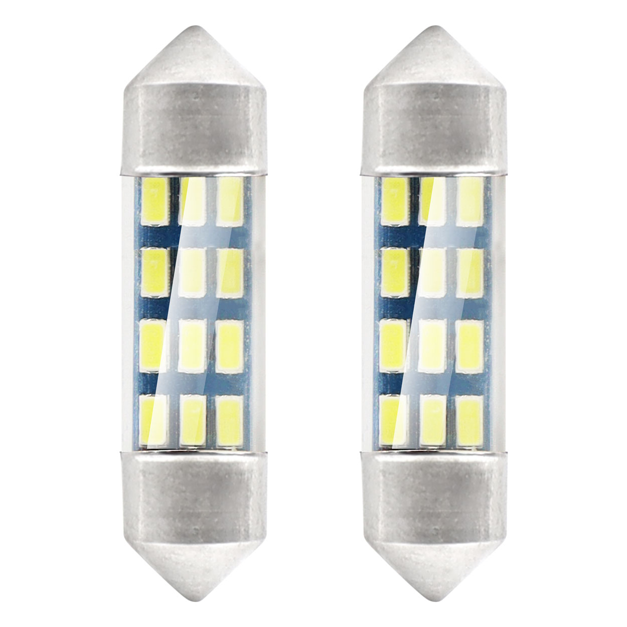 LED STANDARD 3014 12SMD Festoon C5W C10W C3W 36mm bela 12V - Image 3