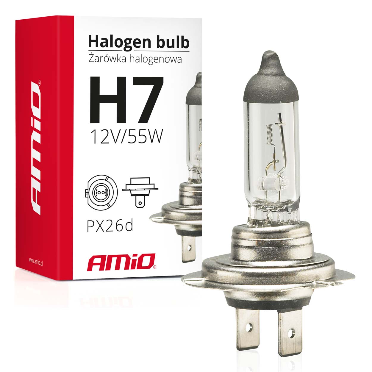 Halogenska žarnica H7 12V 55W UV filter (E8)