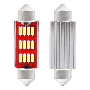 LED Canbus 4014 12SMD okrasna svetilka C5W C10W C3W 41mm bele 12V/24V