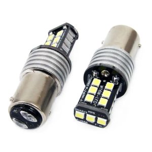 LED Canbus 2835 15SMD 1157 BAY15D P21/5W bele 12V/24V