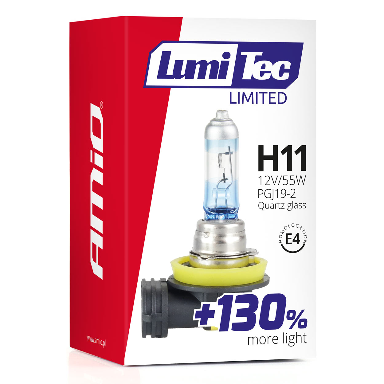 Halogenska žarnica H11 12V 55W LumiTec LIMITED +130% - slika 3