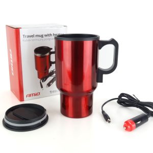 Avtomobilski grelnik vode/vrček DC 450 ml rdeče barve 12V
