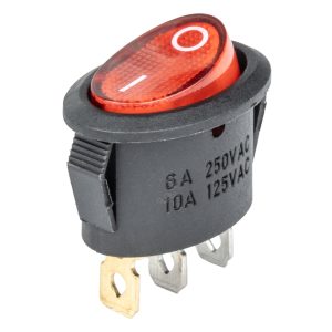 Elipsasto stikalo 12V/230V (z rdečo lučjo) BU02