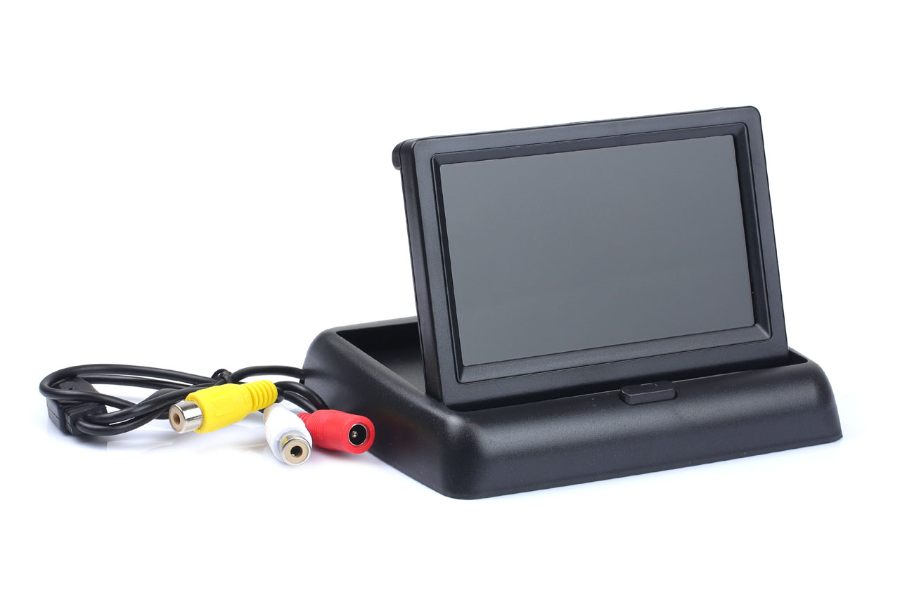 Sistem za pomoč pri parkiranju TFT02 4,3" s HD-502-IR 4 senzorji bele barve - immagine 3