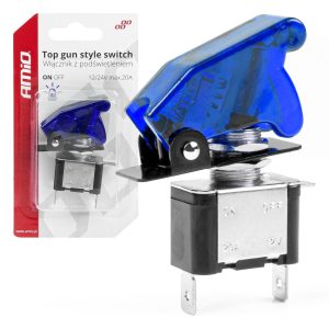 TOP GUN stikalo, z modro lučko AMIO-03096