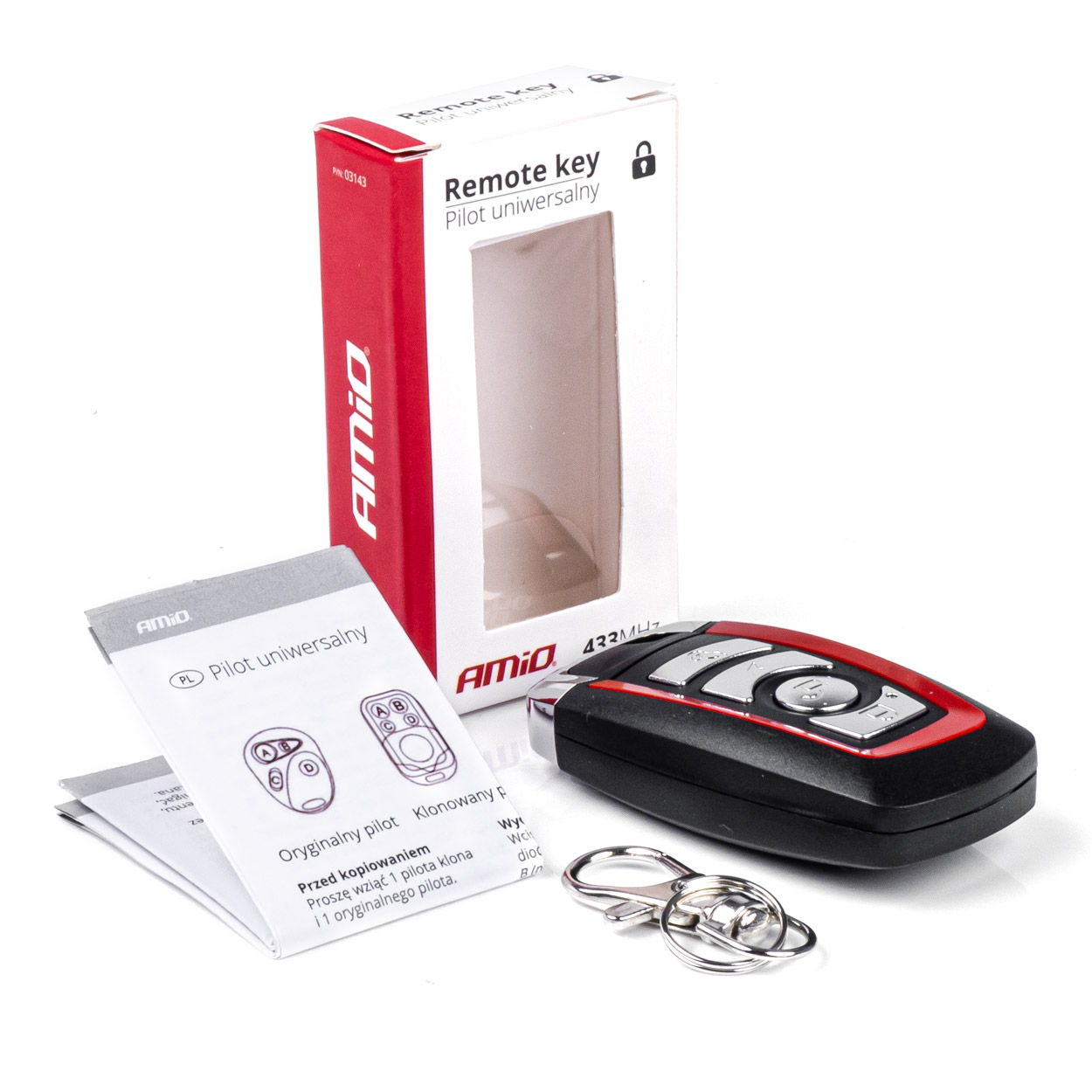 Daljinski ključ s 4 gumbi AMIO-03143 - slika 2