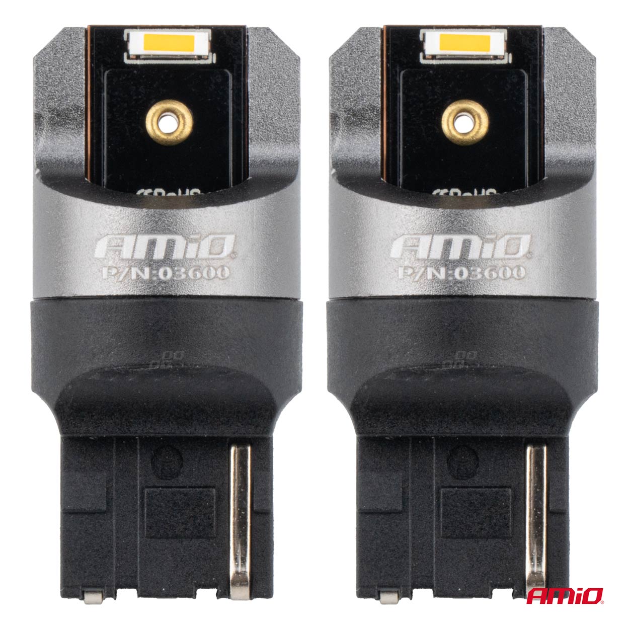 LED Canbus serije PRO WY21W 2x1860 SMD jantarna 12V 24V AMIO-03600 - slika 2
