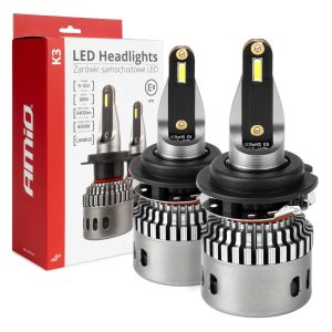 LED žarometi serije K3 H7-6 12V 6000K Canbus AMIO-03685