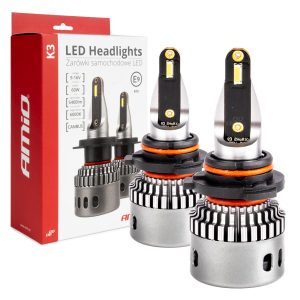 LED žarometi serije K3 HB3/HIR1 9011/H10 12V 6000K Canbus AMIO-03687