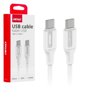 USB-C + USB-C kabel 60W 200cm FullLINK AMIO-03921