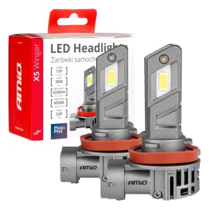 LED žarometi serije X5 WINGER H8 H9 H11 6000K max. 50W AMIO-03947