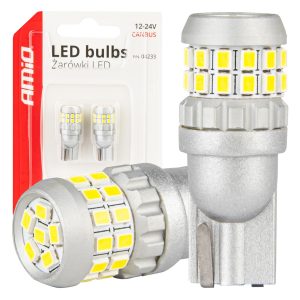 Canbus LED žarnice T10 W5W 30SMD 2016 Bela 12V/24V AMIO-04233
