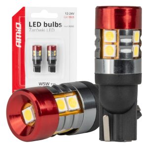 LED žarnice Canbus T10 W5W 9 SMD 3030 bele 12V 24V AMIO-04242