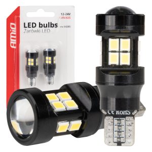 LED žarnice Canbus T15 W16W 15SMD 2835 bele 12V 24V AMIO-04245