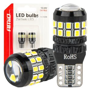 LED CANBUS žarnice T10 W5W 27SMD 2016 Bele 12V/24V AMIO-04258