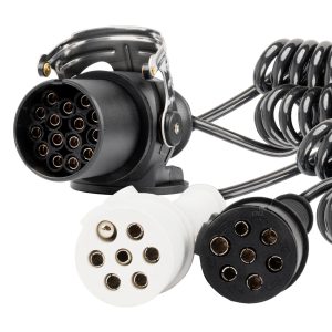 Spiralni kabel za TIR prikolico 2x 7-PIN 15-PIN tip N/S 5m 24V AMIO-04381