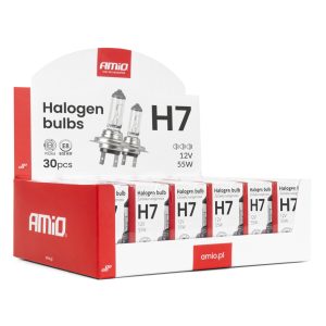 Komplet halogenskih žarnic H7 12V 55W UV filter (E8) 30 kosov AMIO-04399