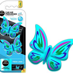 Osvežilec zraka za avto AROMA FANCY SHAPES BUTTERFLY Fresh Linen