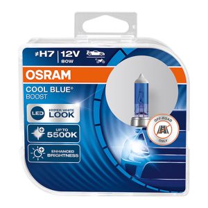 Halogenska žarnica Osram H7 12V 80W PX26d Cool Blue Boost 5500K / 2 kosa nov model