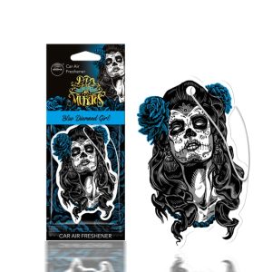 Osvežilec zraka za avto AROMA DIA DE LOS MUERTOS Blue Diamond Girl