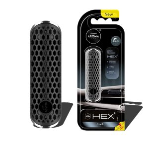 Osvežilec zraka za avto AROMA FANCY SHAPES POLYMER HEX Black