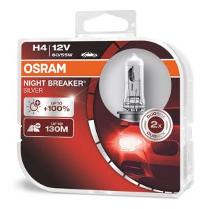 Halogenske žarnice Osram H4 12V NIGHT BREAKER SILVER +100% / 2 kosa