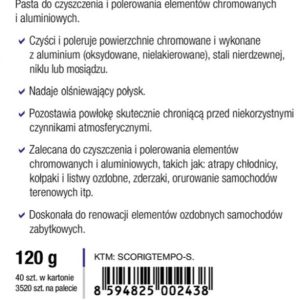 Pasta za poliranje kromiranih površin TEMPO 120 g