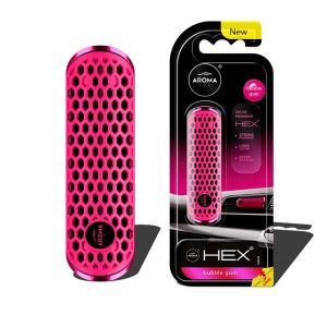 Osvežilec zraka za avto AROMA FANCY SHAPES POLYMER HEX Bubble Gum