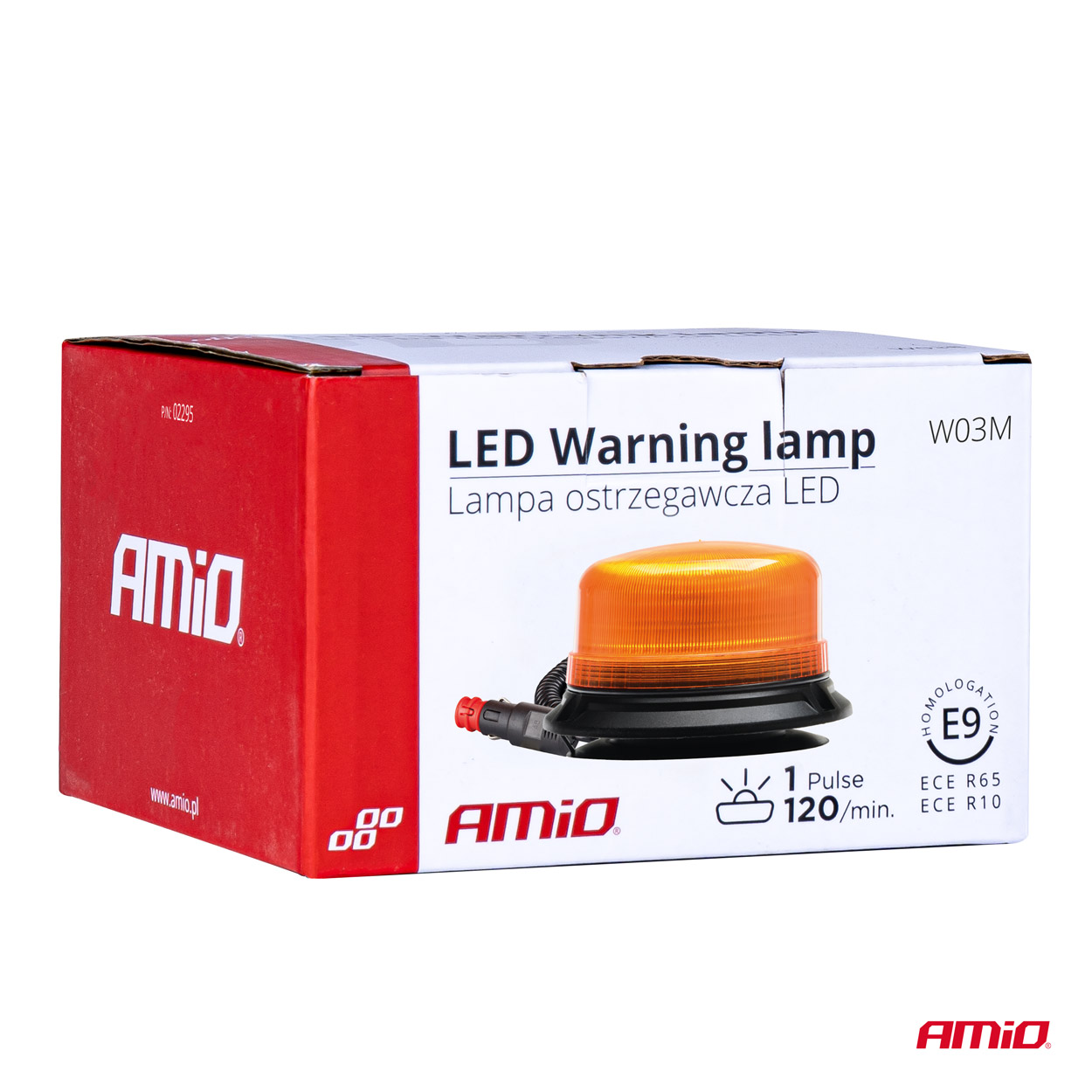 LED opozorilna lučka W03M magnetna R65 R10 36LED 12/24V IP56 AMIO-02295 - slika 5