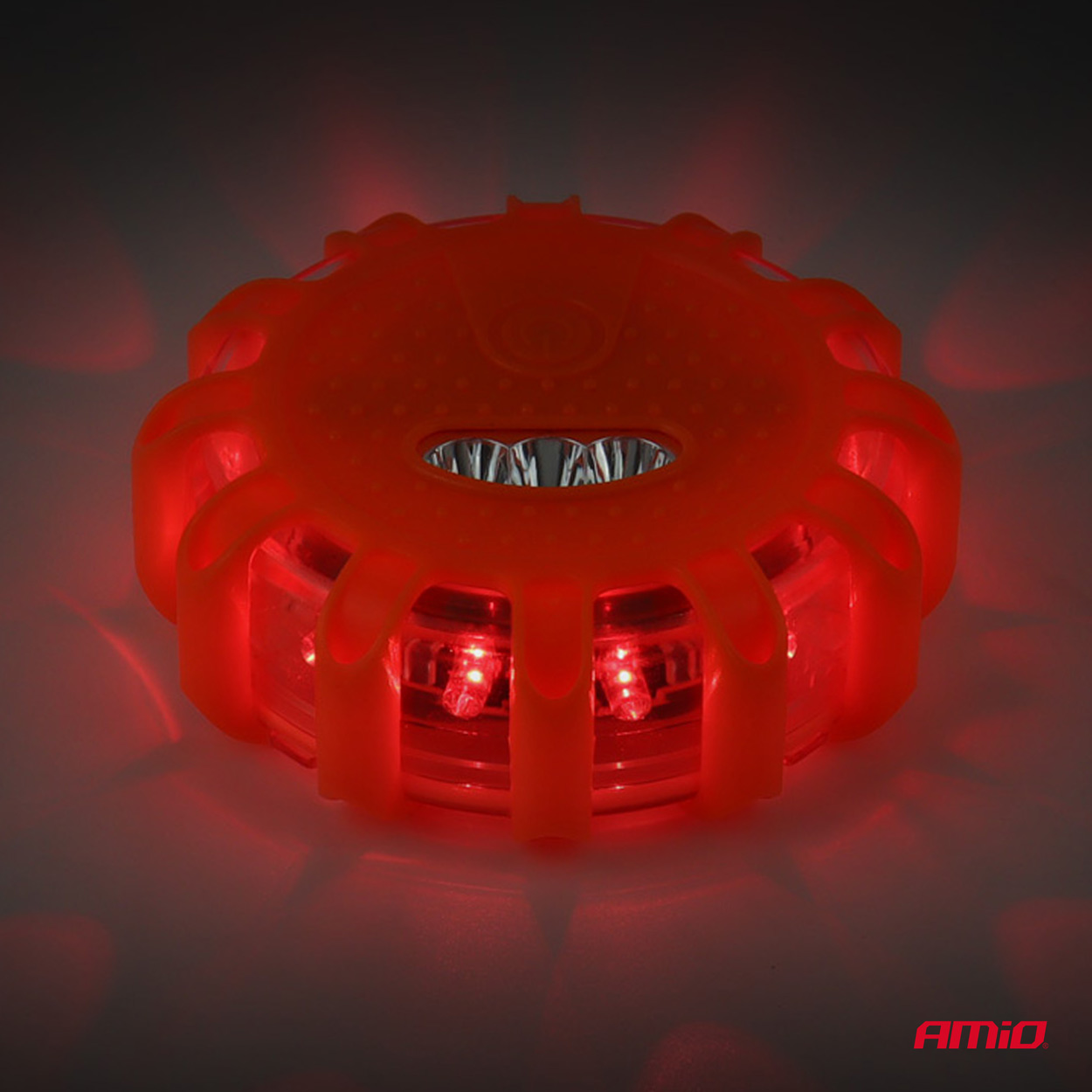 Prenosna LED opozorilna lučka za cesto z delujočo svetilko 3xAAA IP65 12SMD + 3SMD - slika 5