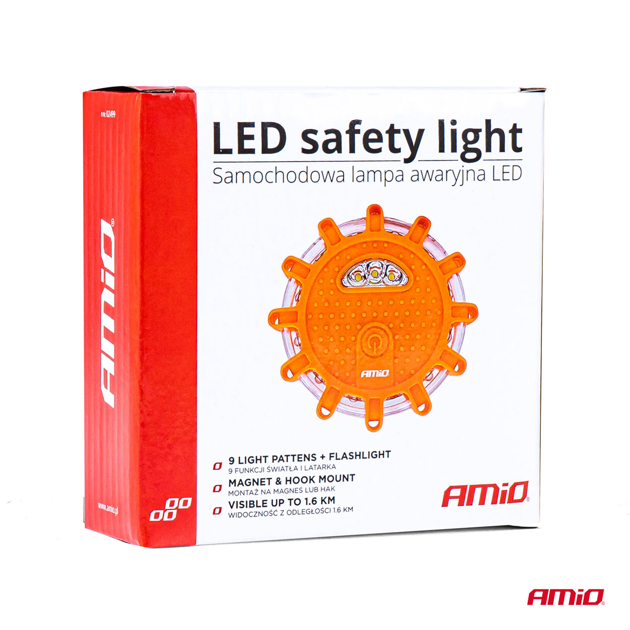 Prenosna LED opozorilna lučka za cesto z delujočo svetilko 3xAAA IP65 12SMD + 3SMD - slika 6