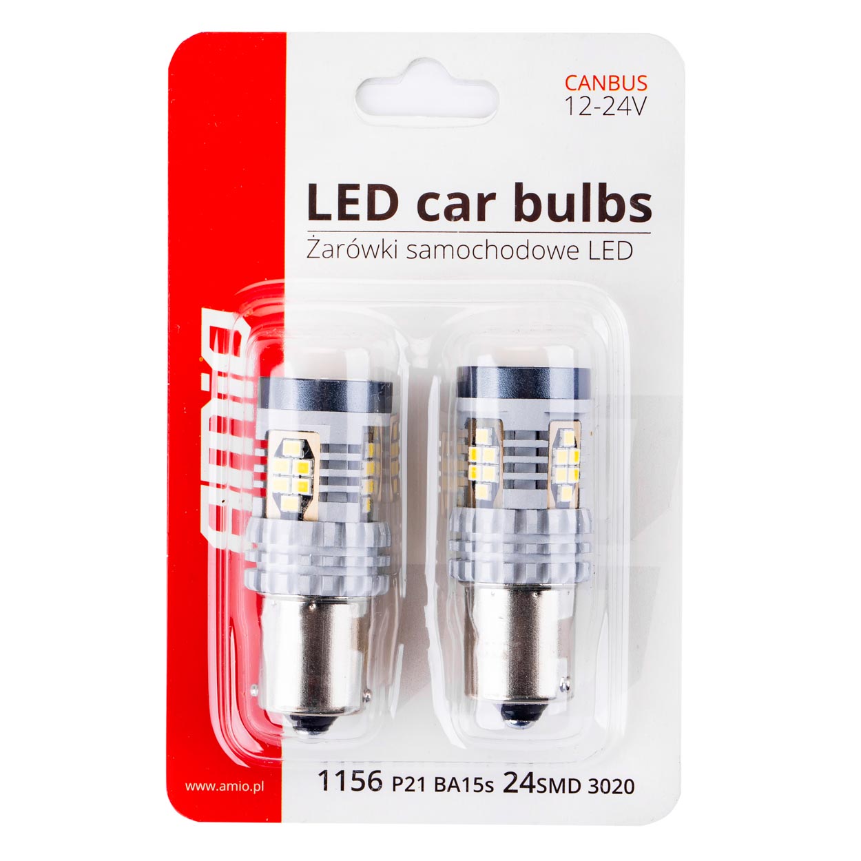 LED Canbus 3020 24SMD 1156 BA15S P21W R10W R5W bele 12V/24V - immagine 3