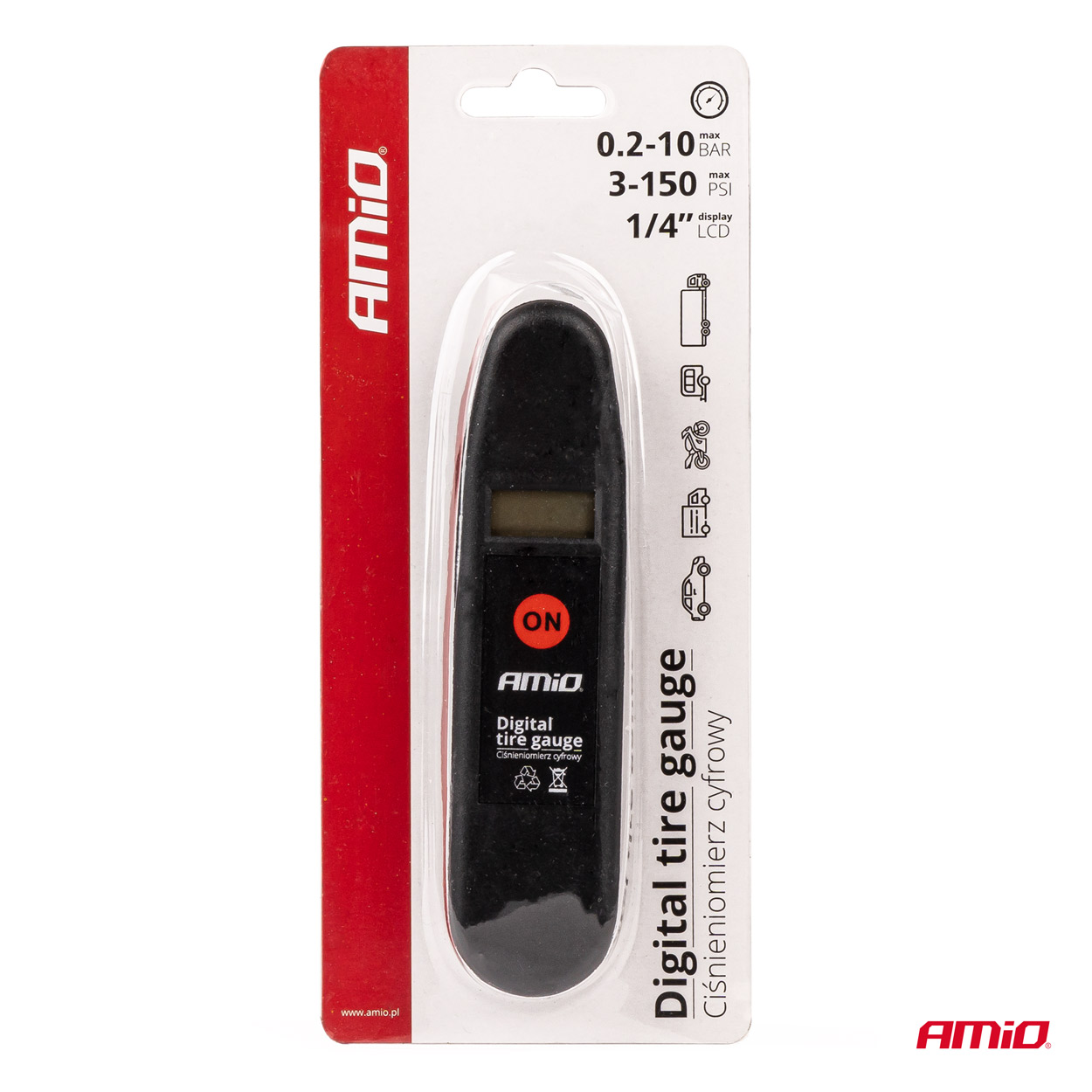 Manometer 10 barov, 3–150 PSI AMIO-02940 - slika 3