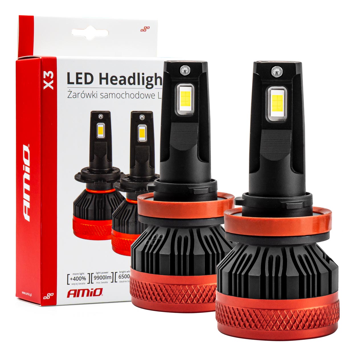 LED žarometi serije X3 H8/H9/H11/H16 AMiO-02981 - immagine 7