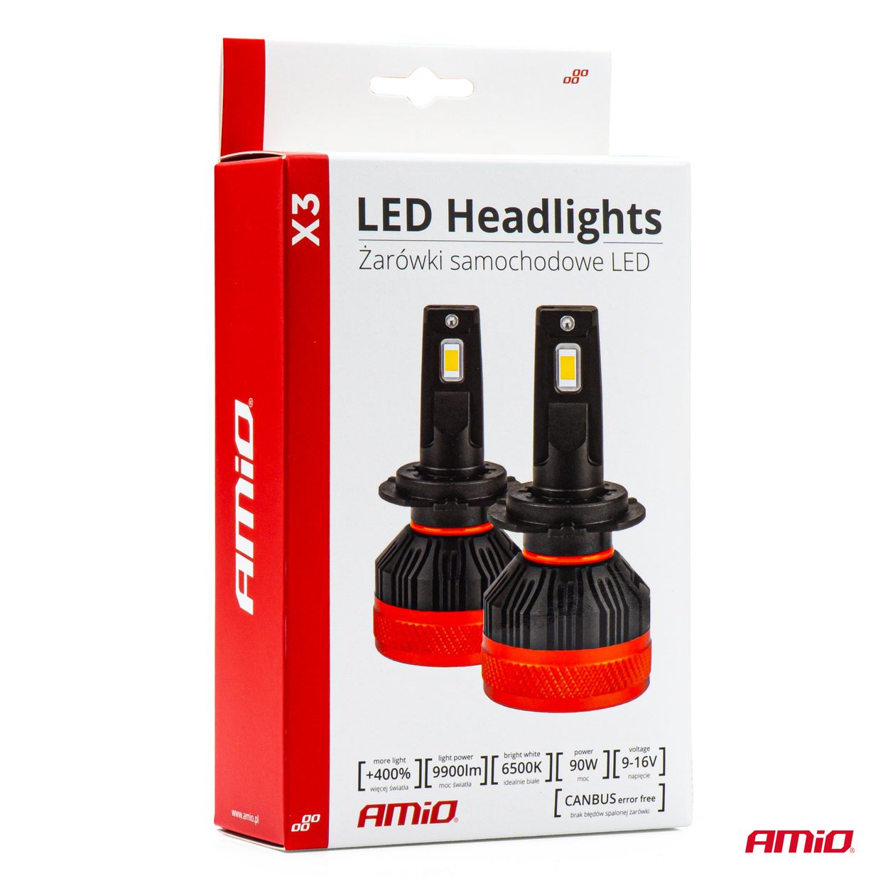 LED žarometi serije X3 H8/H9/H11/H16 AMiO-02981 - immagine 8