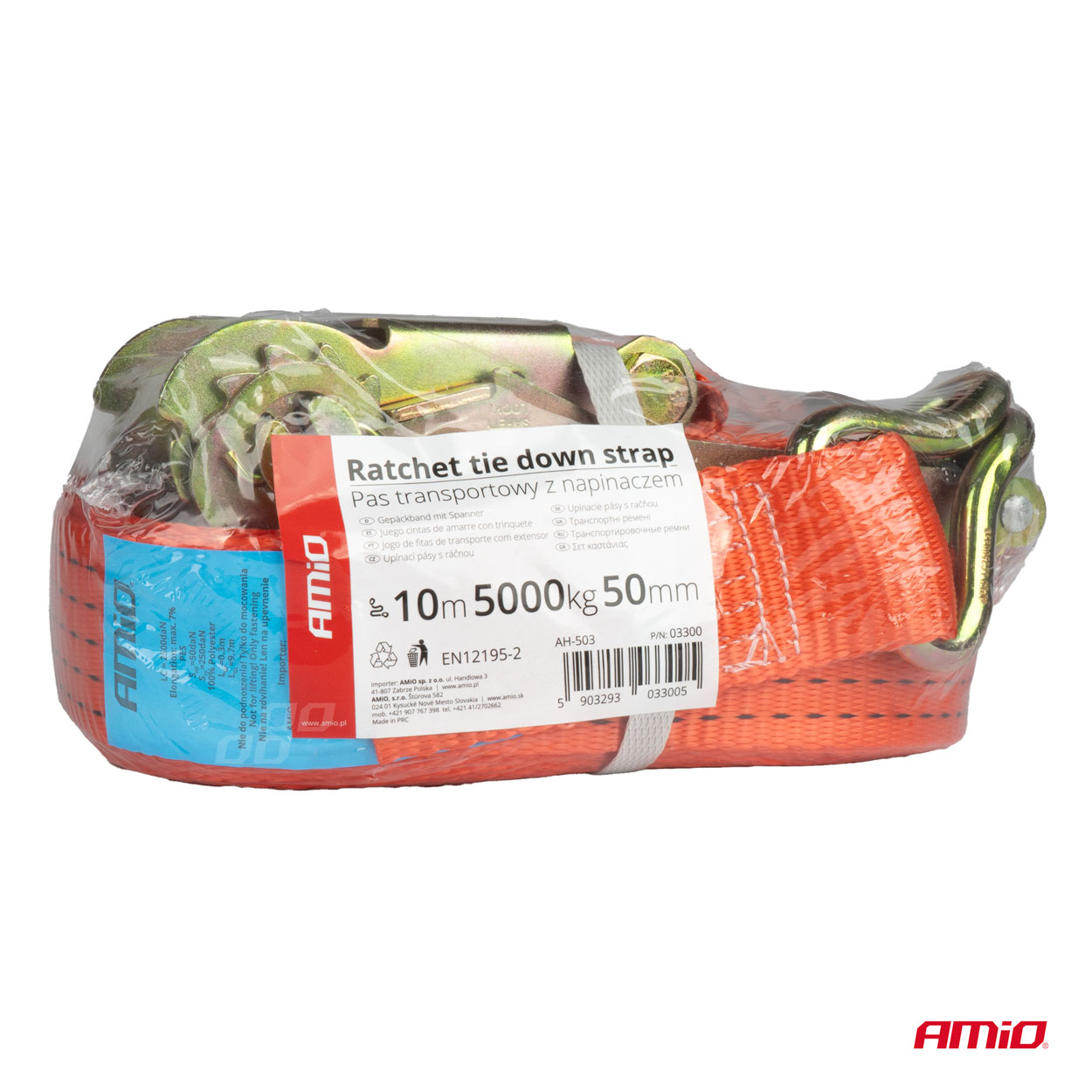 Transportni pas z napenjalcem 5000 kg 50 mm 10 m - immagine 6