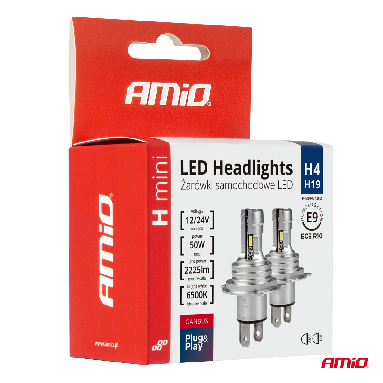 LED žarometi serije H-mini H4/H19 AMiO-03331 - Image 6