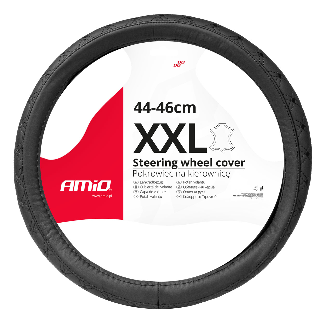 Prevleka za volan, usnjena, serija SWC-51-XXL (44-46 cm) - slika 4