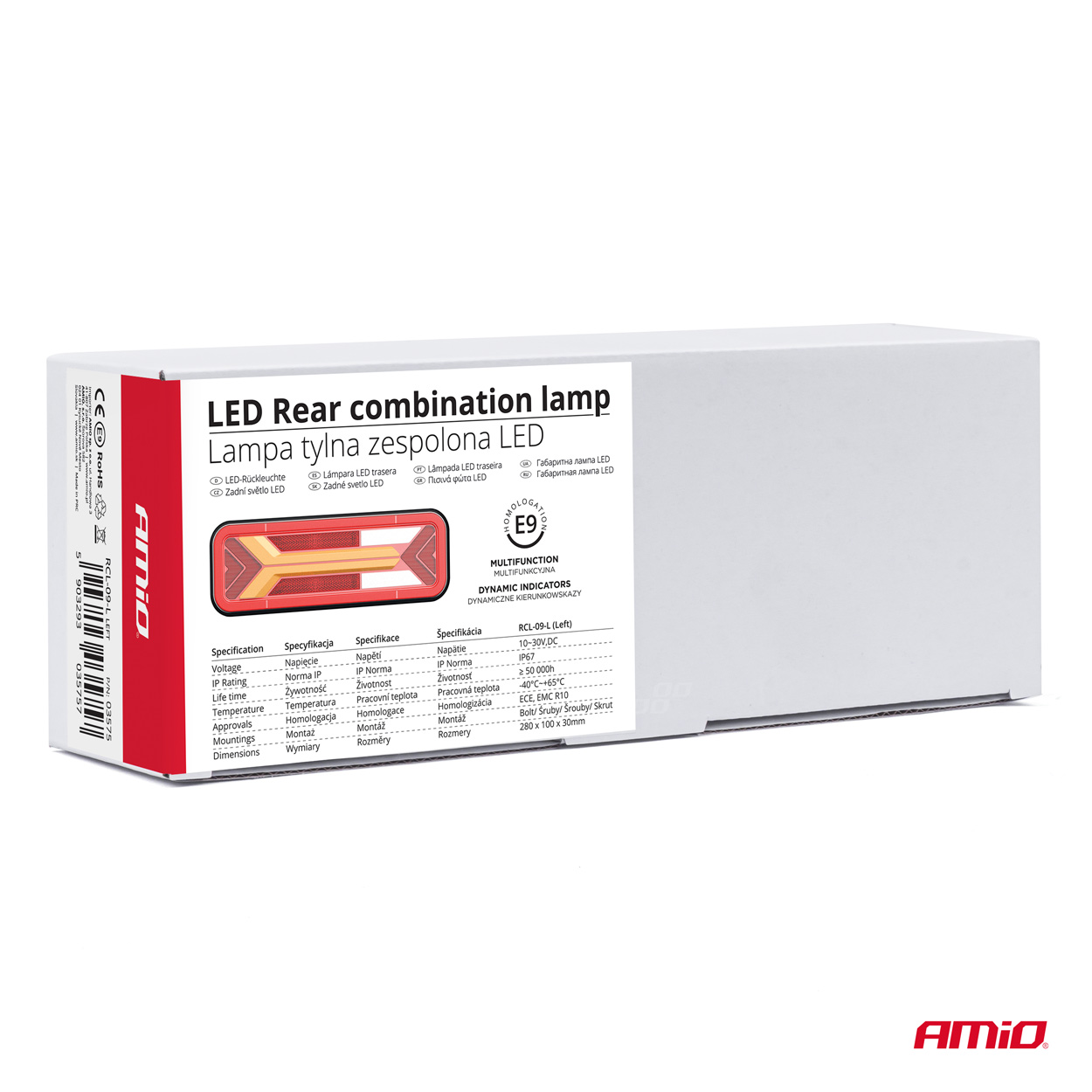 Zadnja kombinirana LED luč AMiO RCL-09-L dinamična, leva AMIO-03575 - slika 5