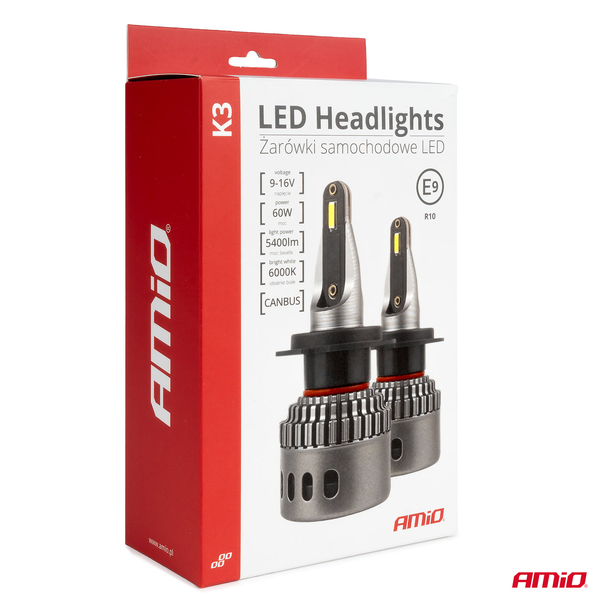 LED žarometi serije K3 H8 H9 H11 H16 12V 6000K Canbus AMIO-03686 - immagine 5