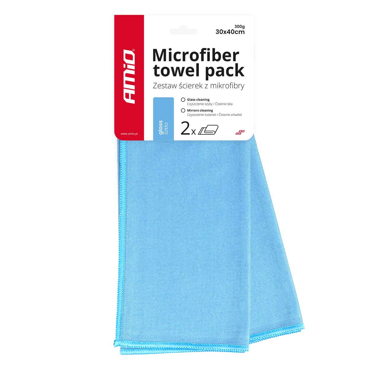 Krpa za poliranje stekel iz mikrofibre 30x40cm AMIO-03730 - slika 3
