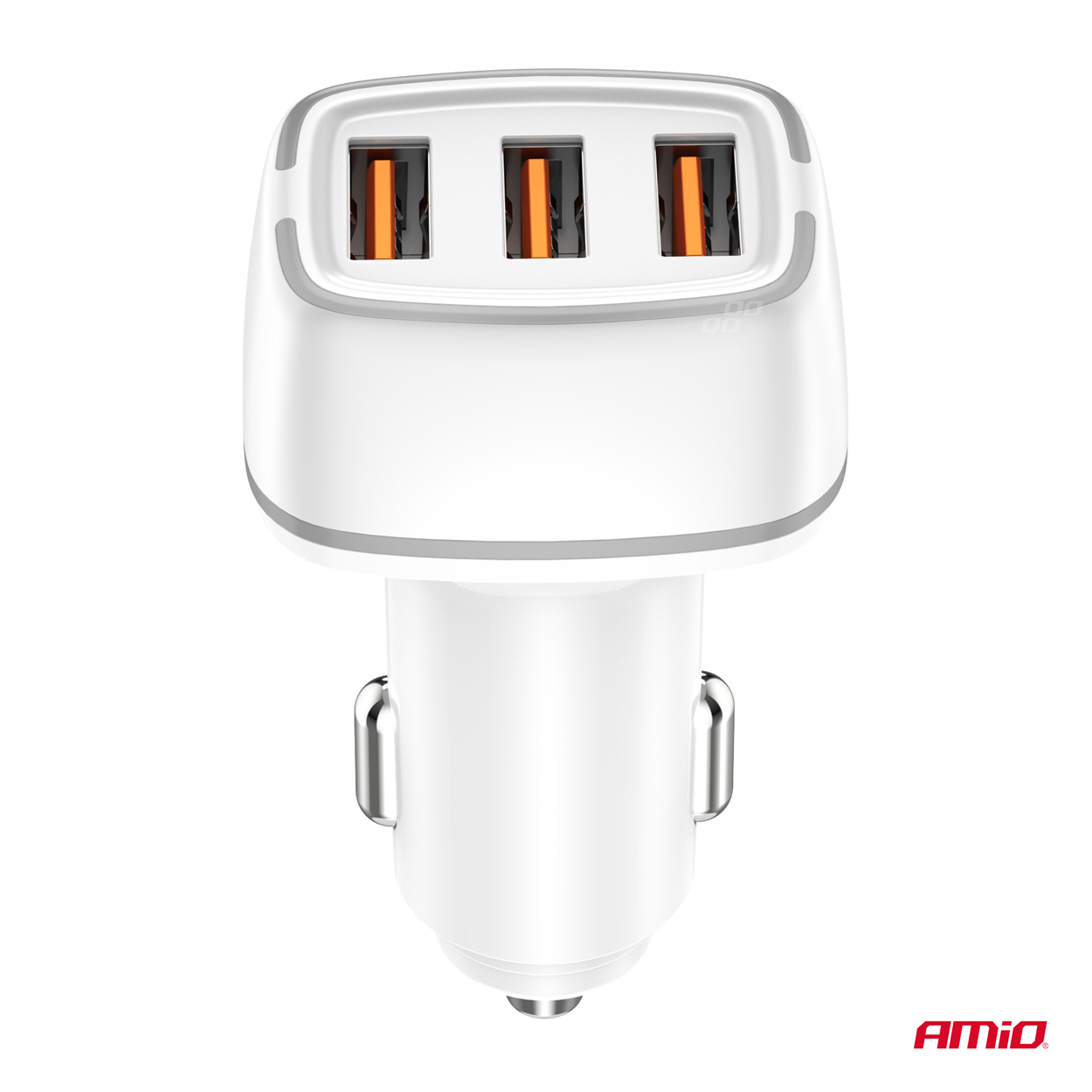 Avtomobilski polnilnik 2x USB-A + USB-C 32W 12/24V AMiO-03890 - slika 4
