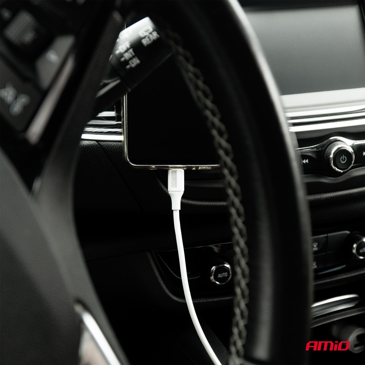 USB + USB-C kabel 3A 100 cm FullLINK AMIO-03917 - slika 4