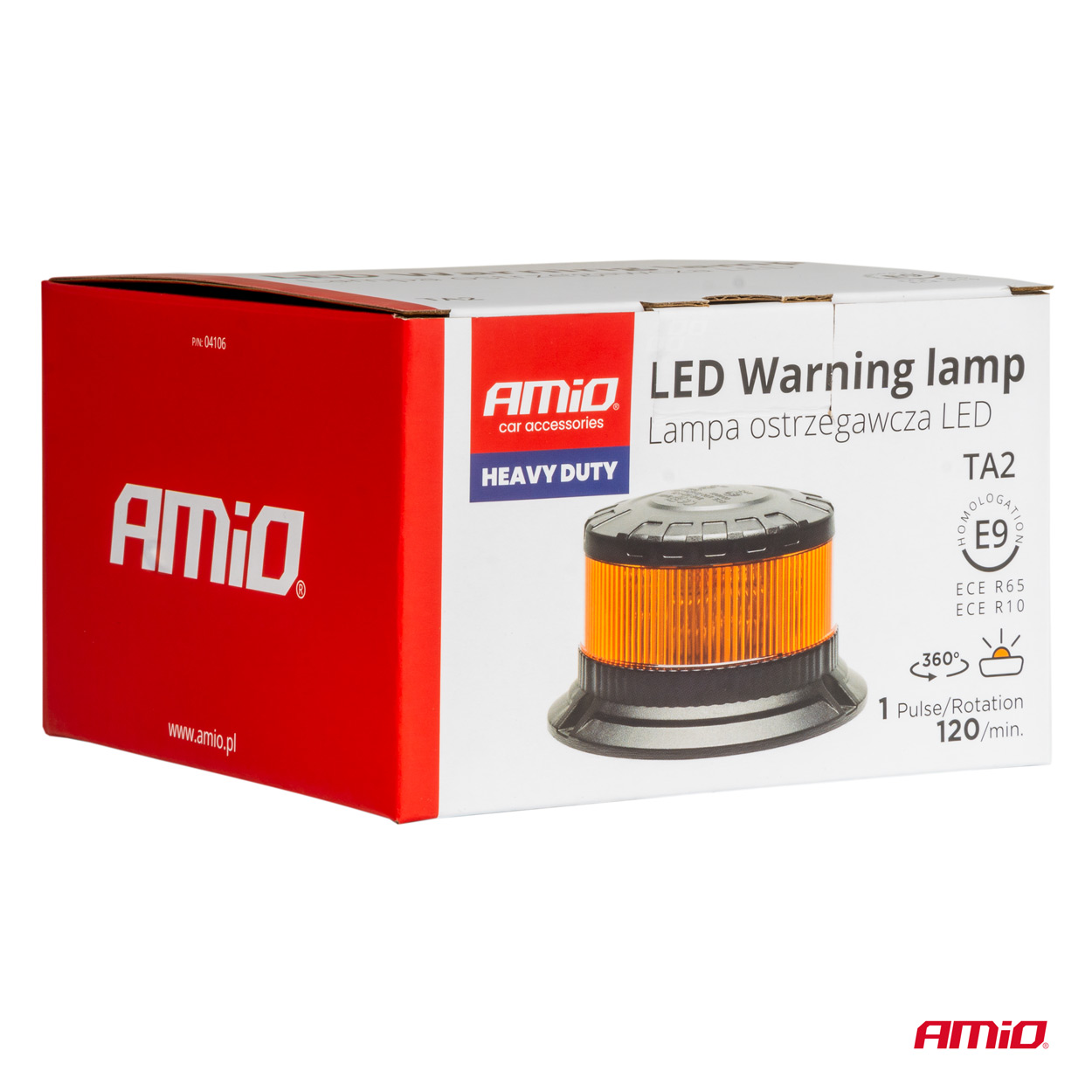 LED opozorilna lučka Heavy Duty W28B 12V 24V AMIO-04106 - slika 6
