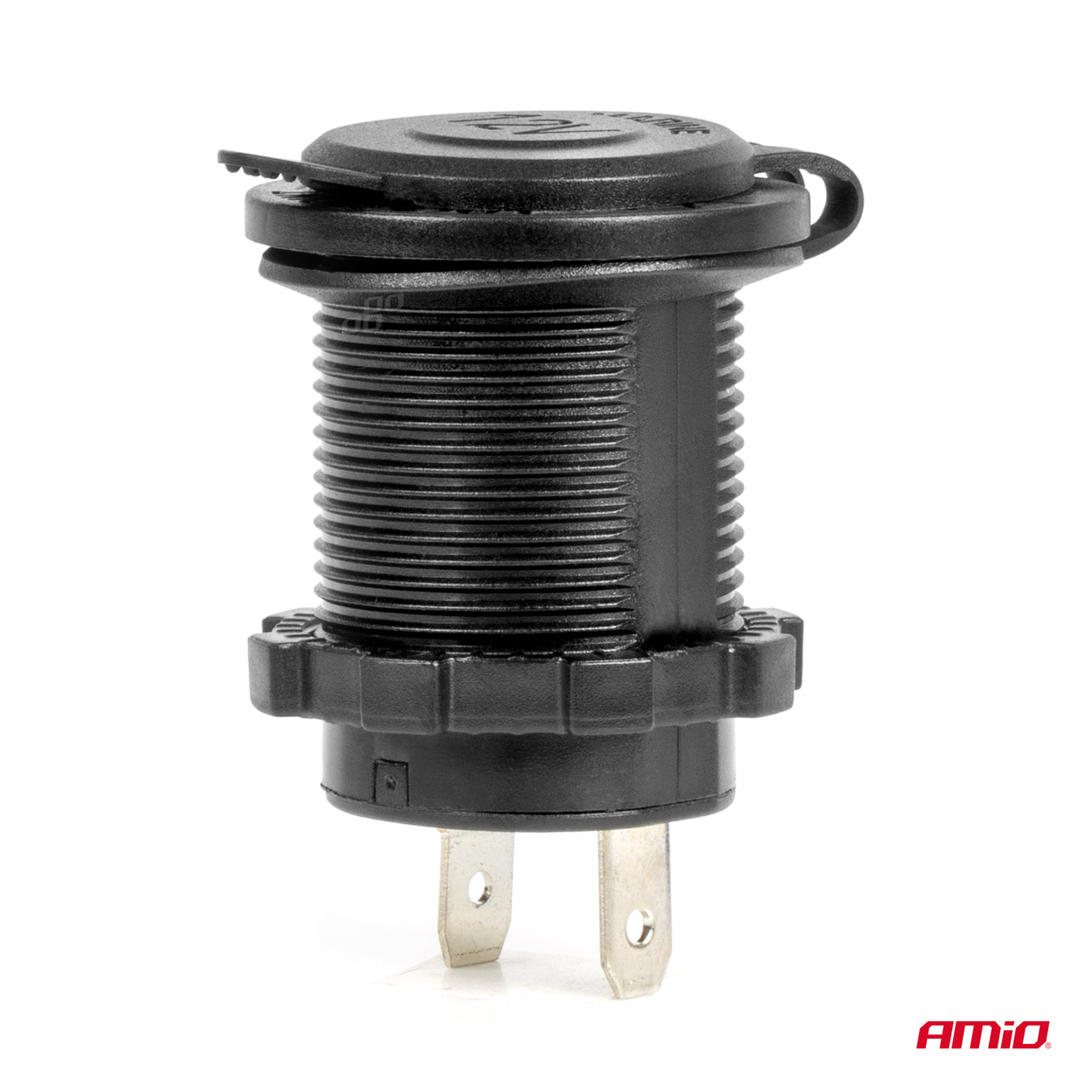 Vodoodporna vtičnica za avtomobilski vžigalnik z modro LED osvetlitvijo 12/24V AMIO-04220 - immagine 3