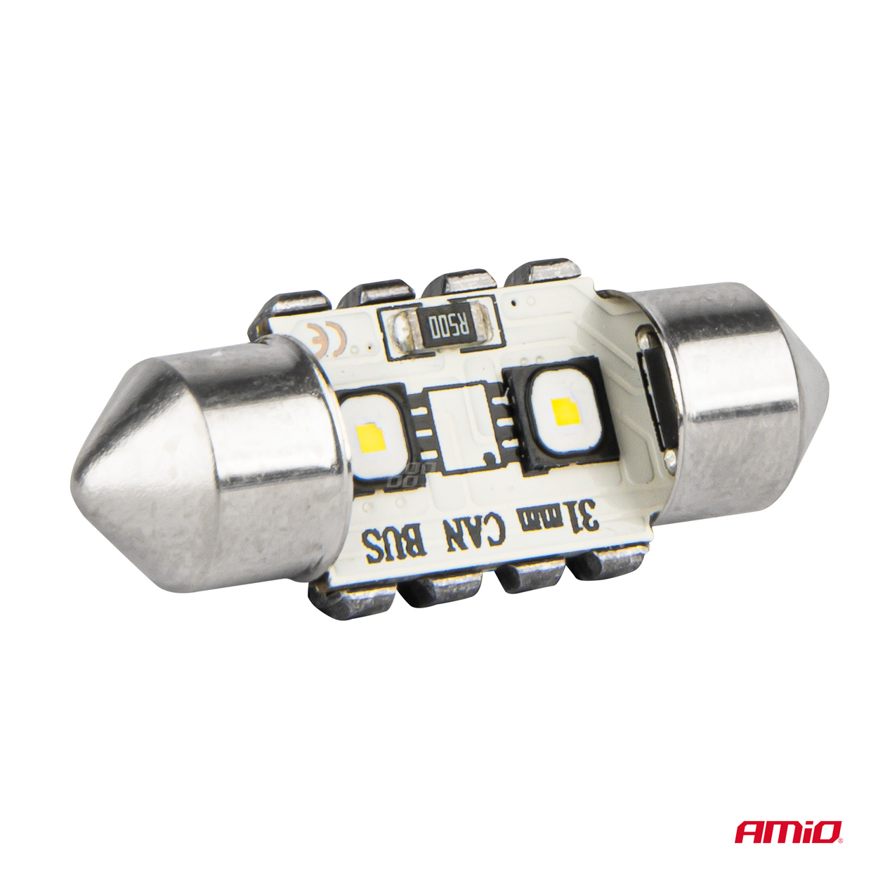 LED Canbus žarnice 12SMD Festoon C5W 3838 31 mm bele 12/24V AMIO-04247 - slika 4