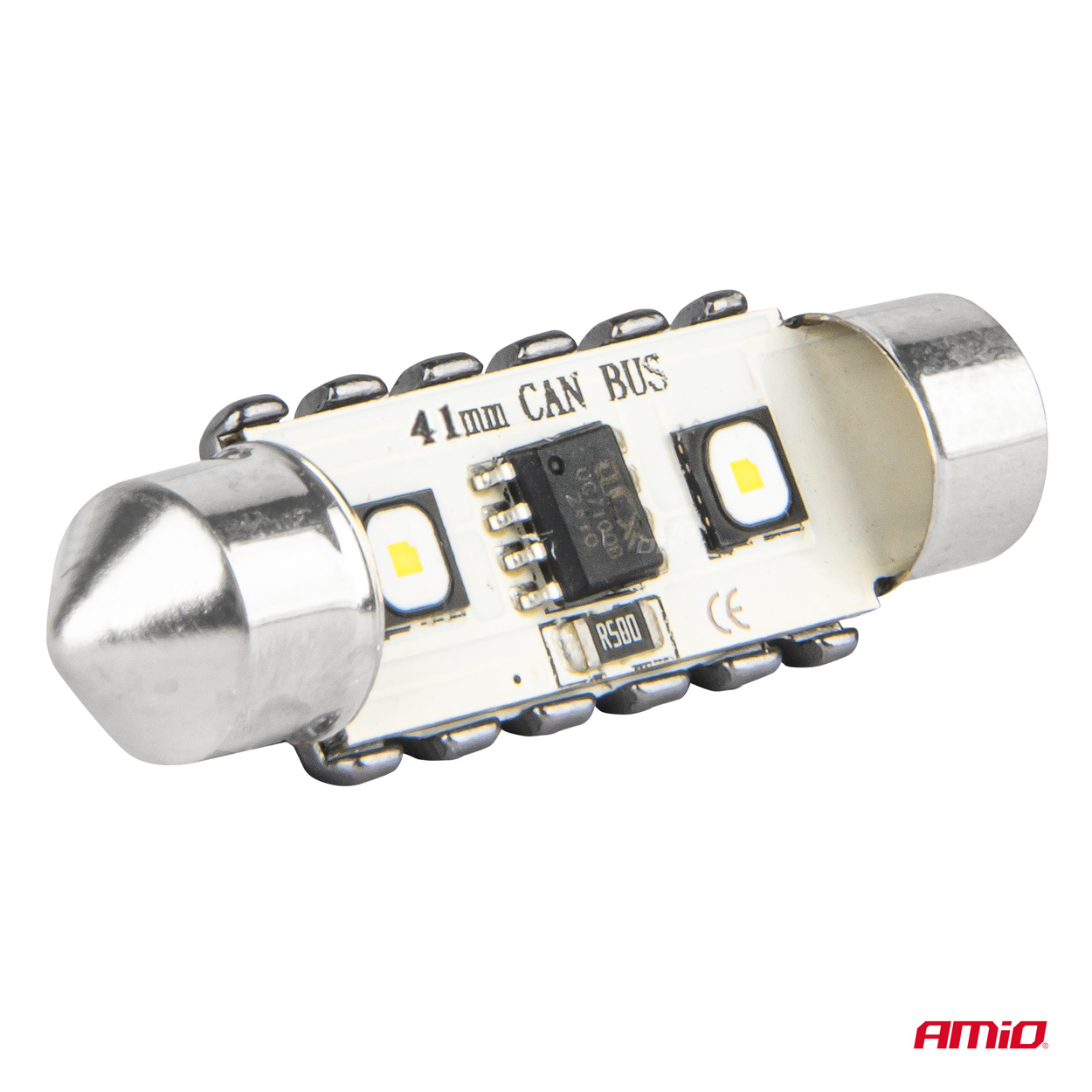 LED Canbus žarnice 12SMD Festoon C5W 3838 41 mm bele 12/24V AMIO-04250 - slika 4