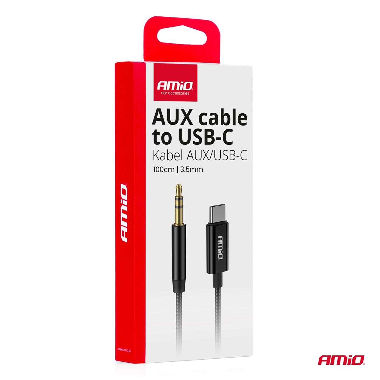 Kabel USB-C na tip AUX Mini Jack 3,5 mm 1 m AMIO-04294 - slika 3