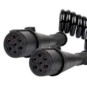 Spiralni kabel za TIR prikolico 2x 7-pin tip N 5m 24V AMIO-04380