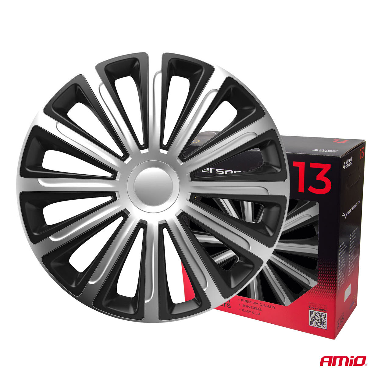 Pokrov platišča, komplet 4 kosov, Trend Black & Silver 13" Color Box - immagine 3